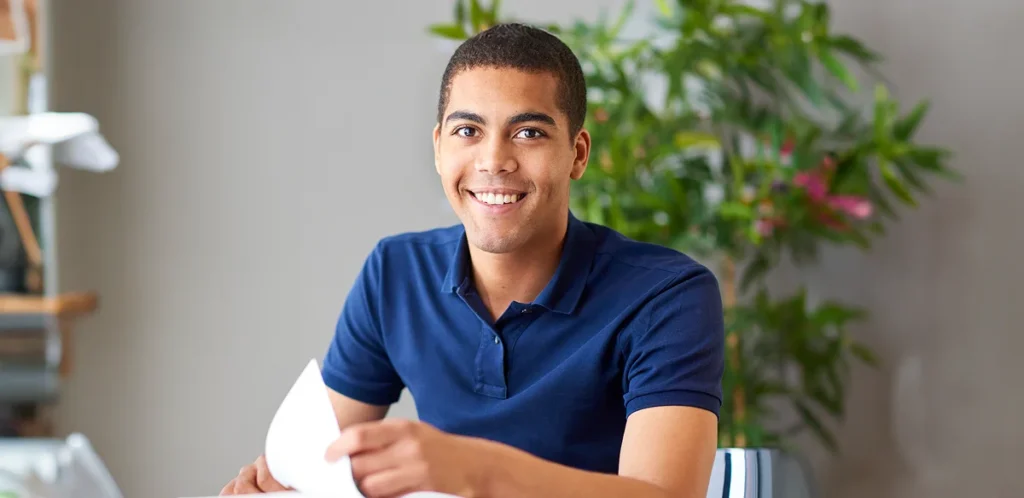 Student smiling
